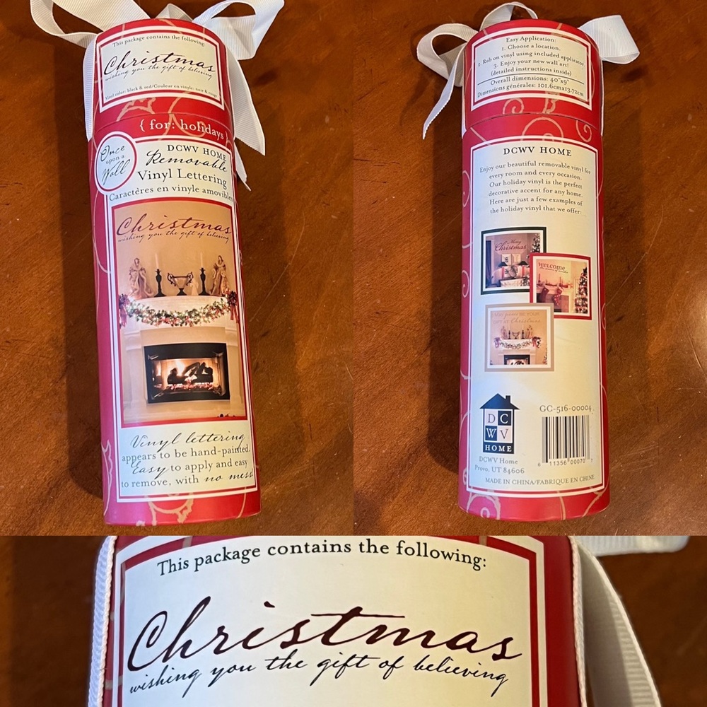 “Christmas Wishing You the Gift of Believing” Removable Vinyl Wall Lette…